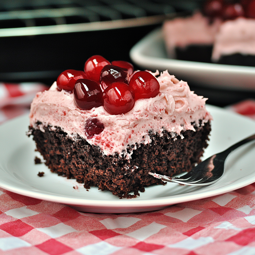Cherry Dr. Pepper Chocolate Cake with Cherry Frosting