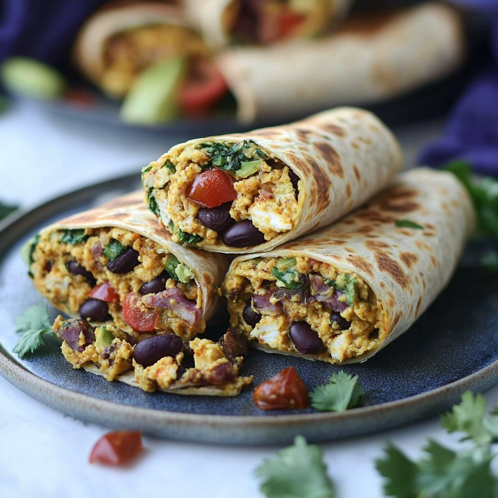 High Protein Breakfast Burritos