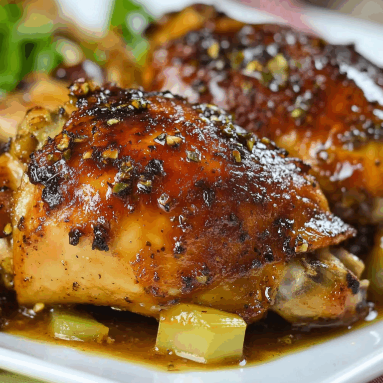 Honey Garlic Slow Cooker Chicken Thighs