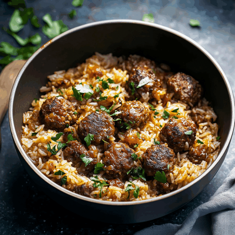 Meatballs and Rice