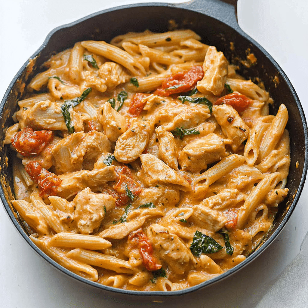 Spicy Chicken Pasta with Creamy Tomato Sauce