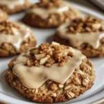 Apple Cinnamon Oatmeal Cookies with Maple Icing