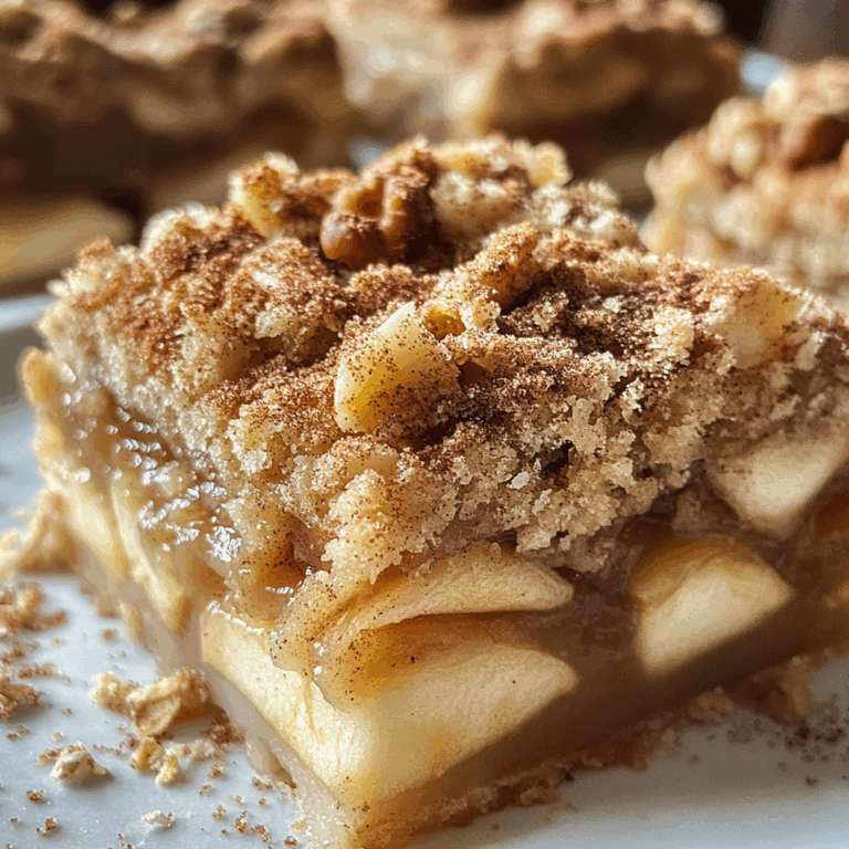 Apple Pie Bars with Cinnamon Crumble