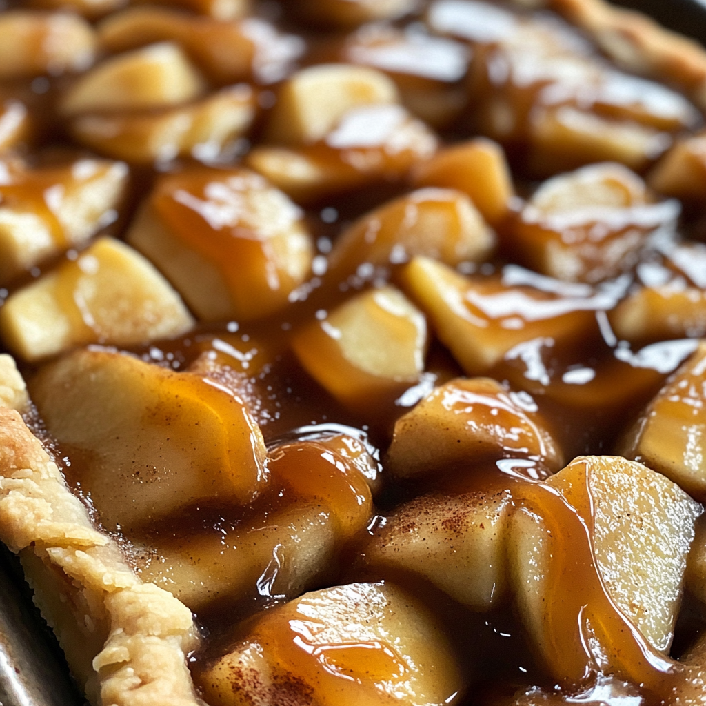 Caramel Apple Sheet Pan Pie