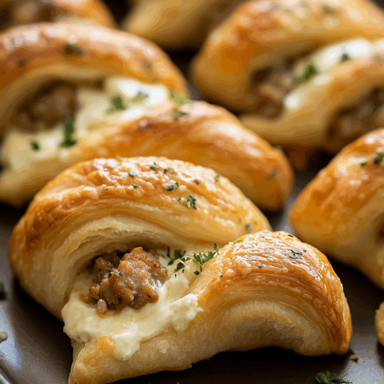 Chicken Sausage Cream Cheese Crescents