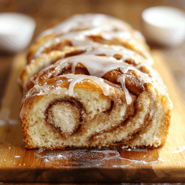 Cinnamon Swirl Bread with Sweet Glaze