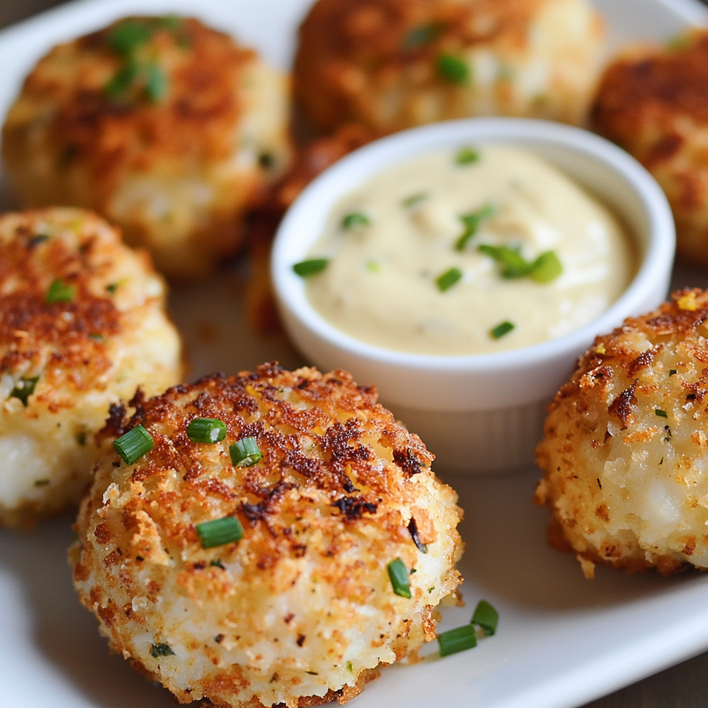 Crab Cake Bites with Lemon Dipping Sauce