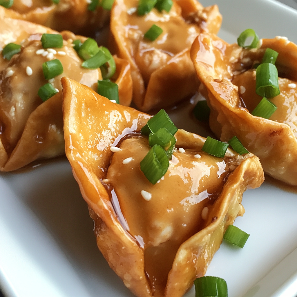 Peanut Chicken Wontons