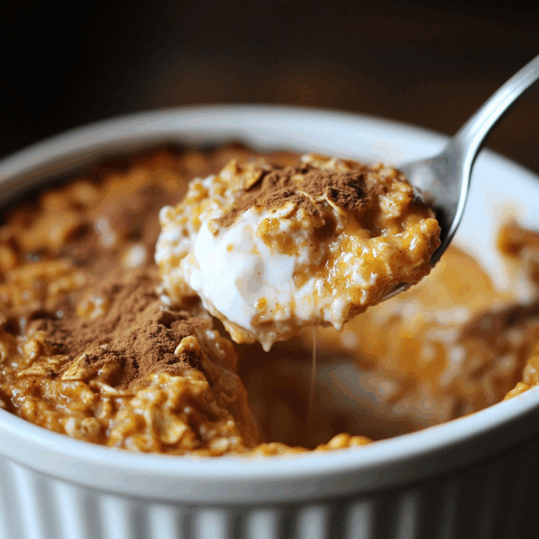 Pumpkin Cheesecake Baked Oatmeal