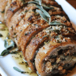 Seitan Roulade with Sage and Onion Stuffing