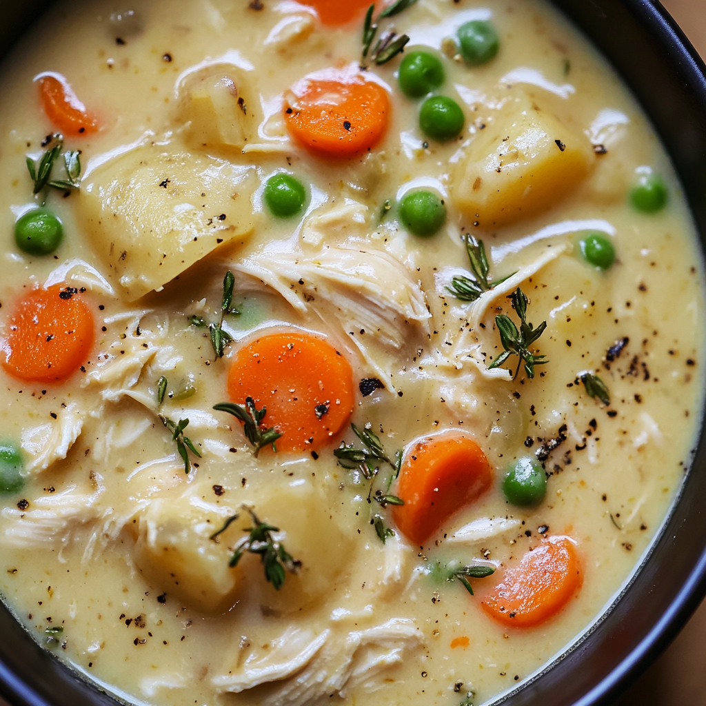 Slow Cooker Chicken Pot Pie Soup