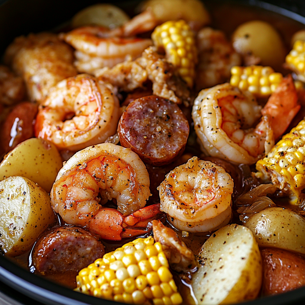 Slow Cooker Shrimp Boil
