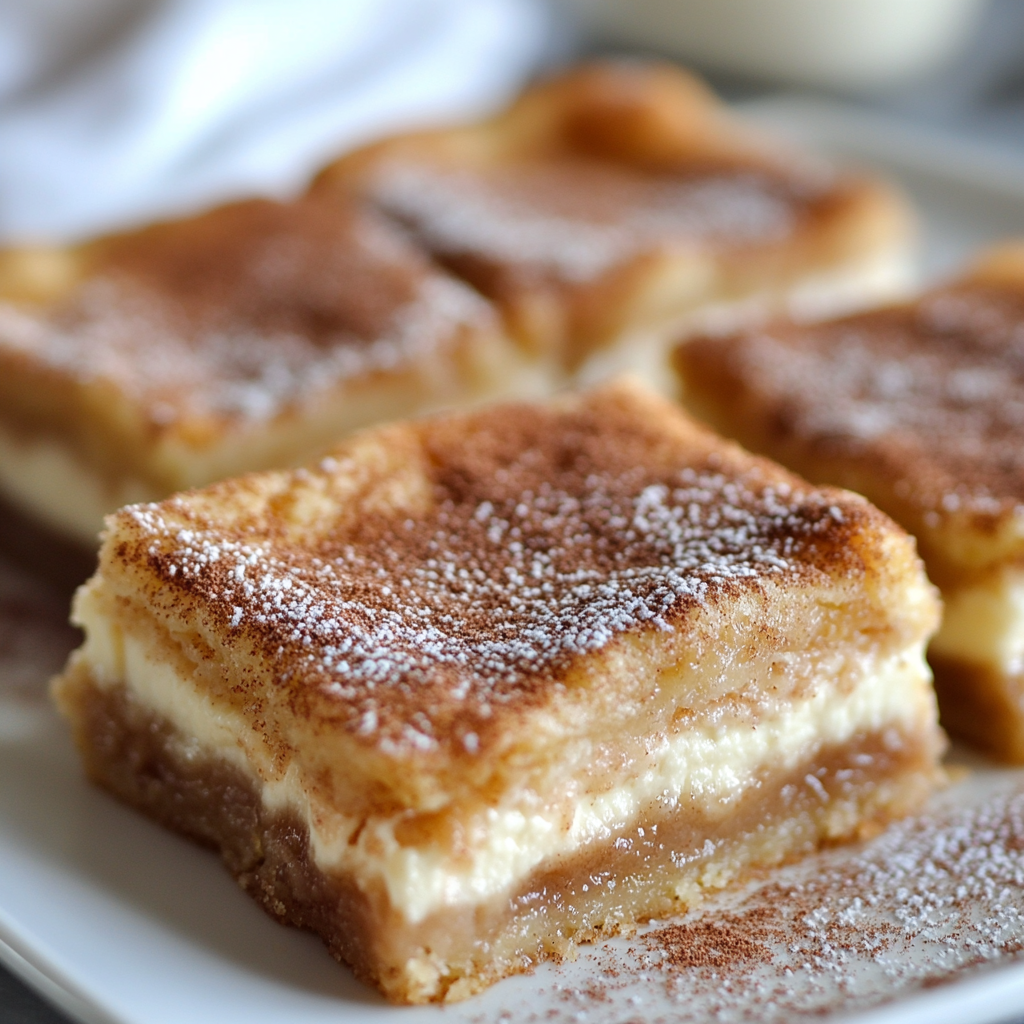 Sopapilla Cheesecake Bars with Cinnamon Sugar Crust