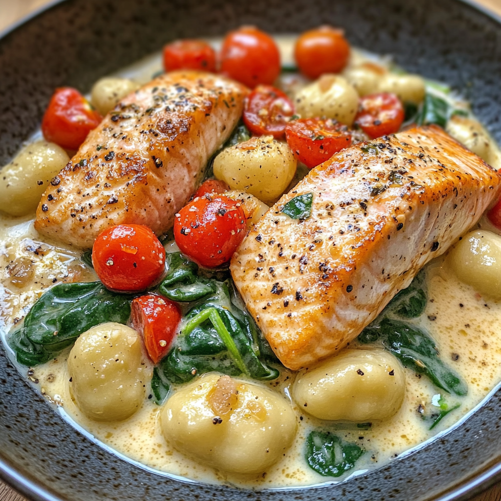 Tuscan Salmon with Gnocchi