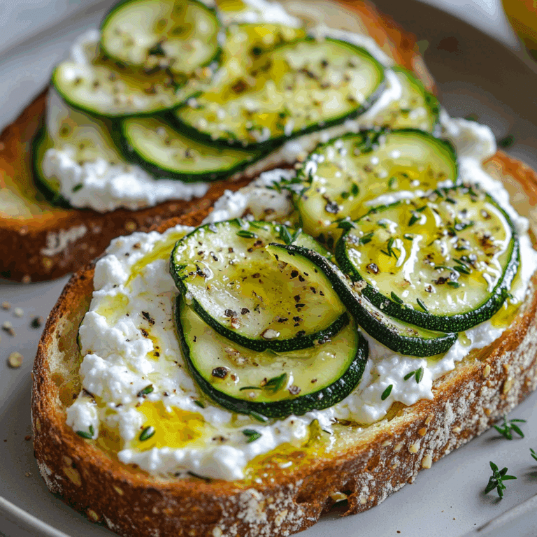Zucchini Ricotta Toast