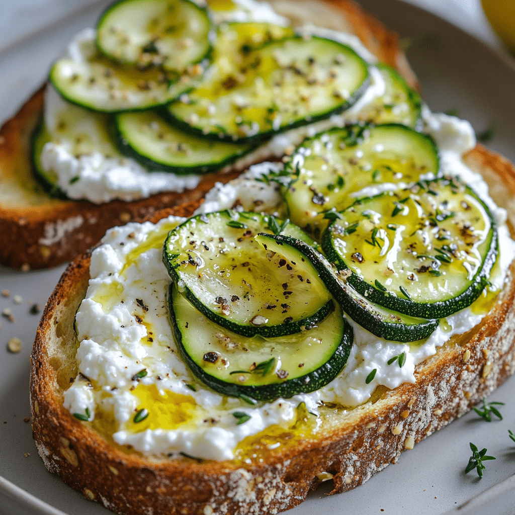 Zucchini Ricotta Toast