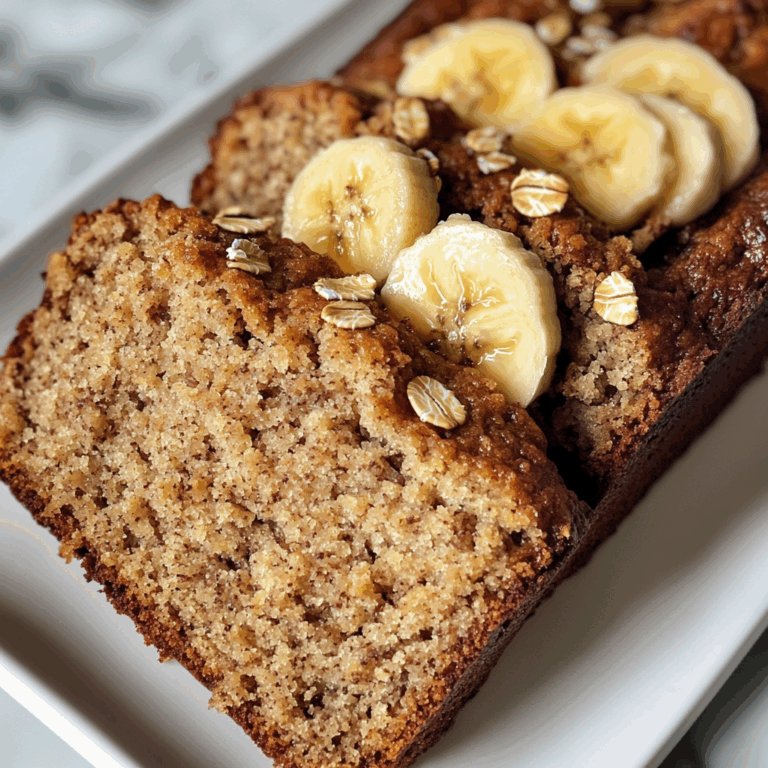 Banana Bread with Homemade Oat Flour