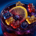 Blueberry Lemon Gummy Bear Mocktail