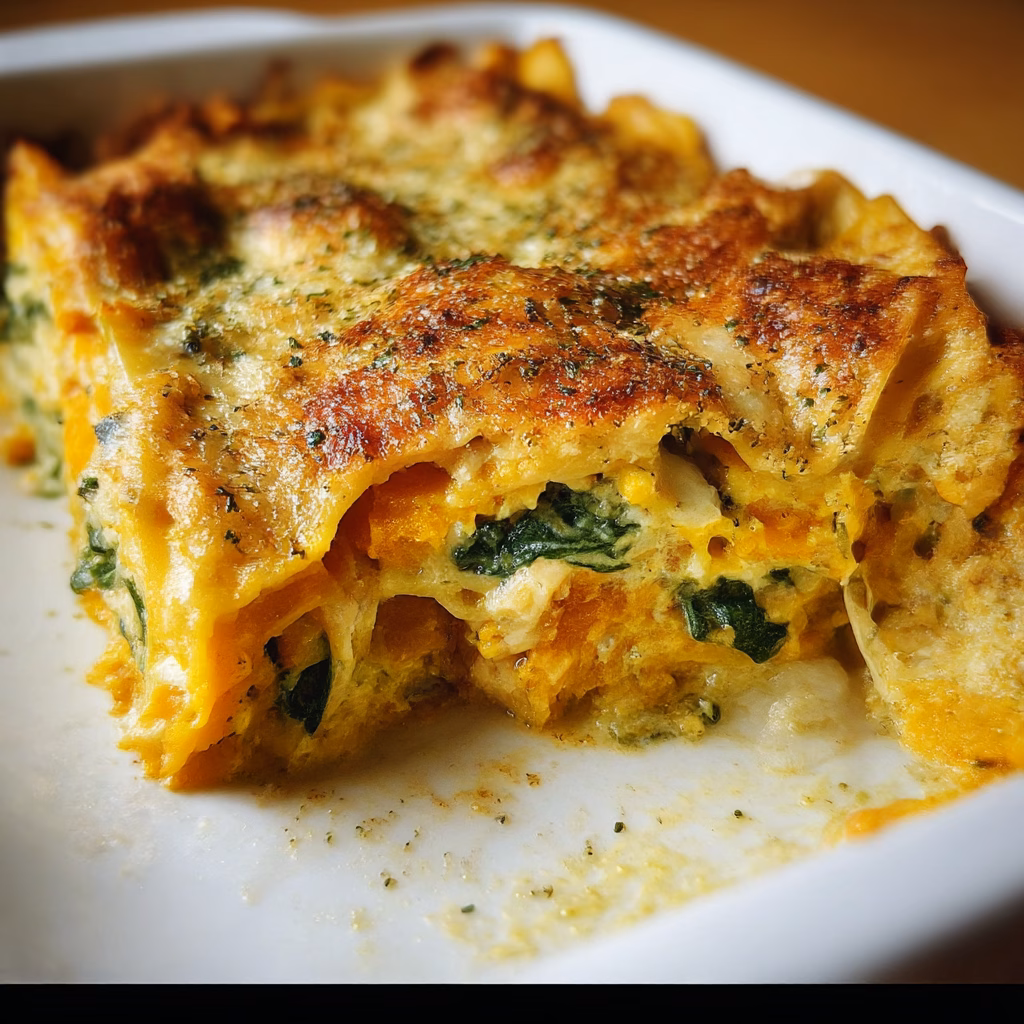 Butternut Squash and Spinach Lasagna