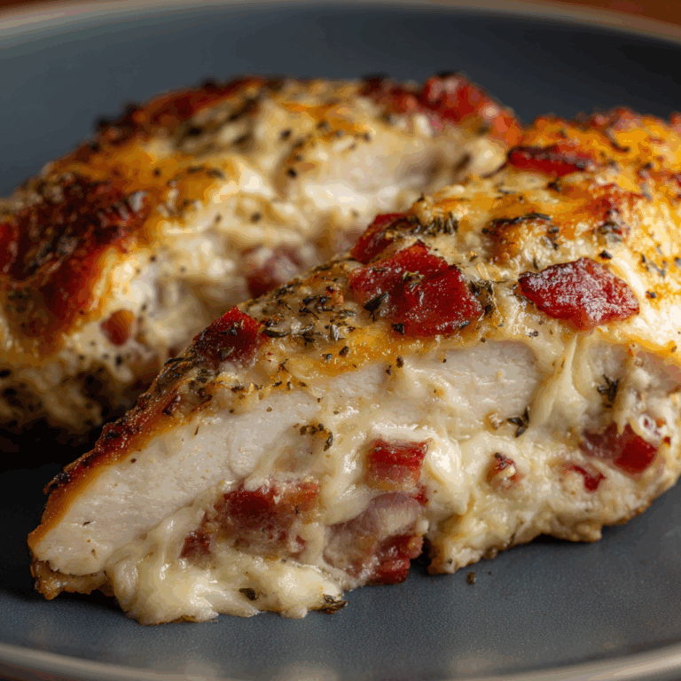 Chicken Bacon Bake with Mozzarella and Parmesan
