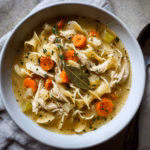 Classic Chicken Noodle Soup with Homemade Egg Noodles