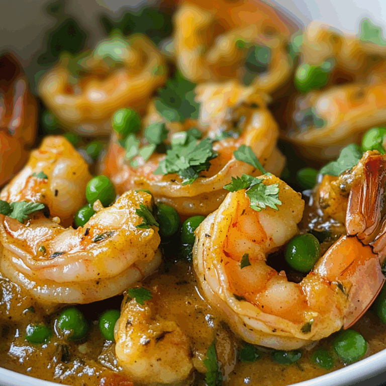 Coconut Curry Shrimp with Peas