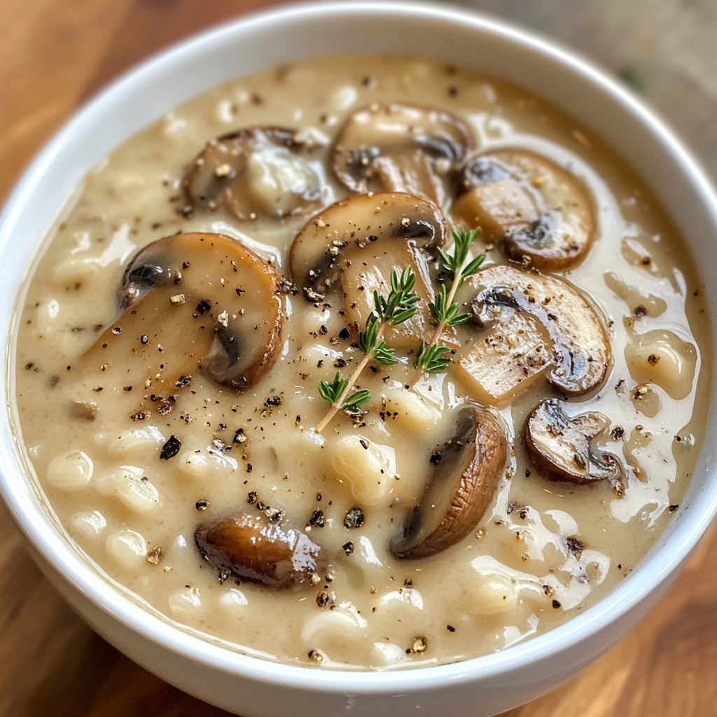Creamy Mushroom Pastina Soup