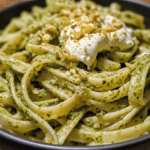 Creamy Pistachio Pesto Pasta with Burrata Cheese