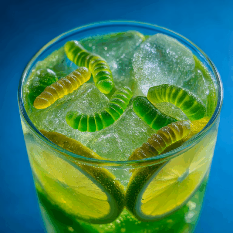 Green Punch with Gummy Worms