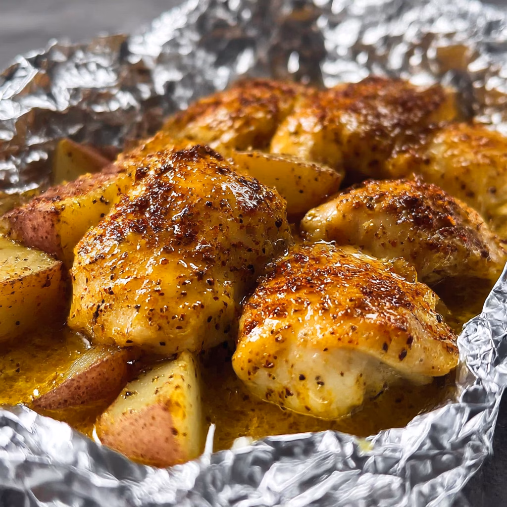 Honey Mustard Chicken Foil Packets