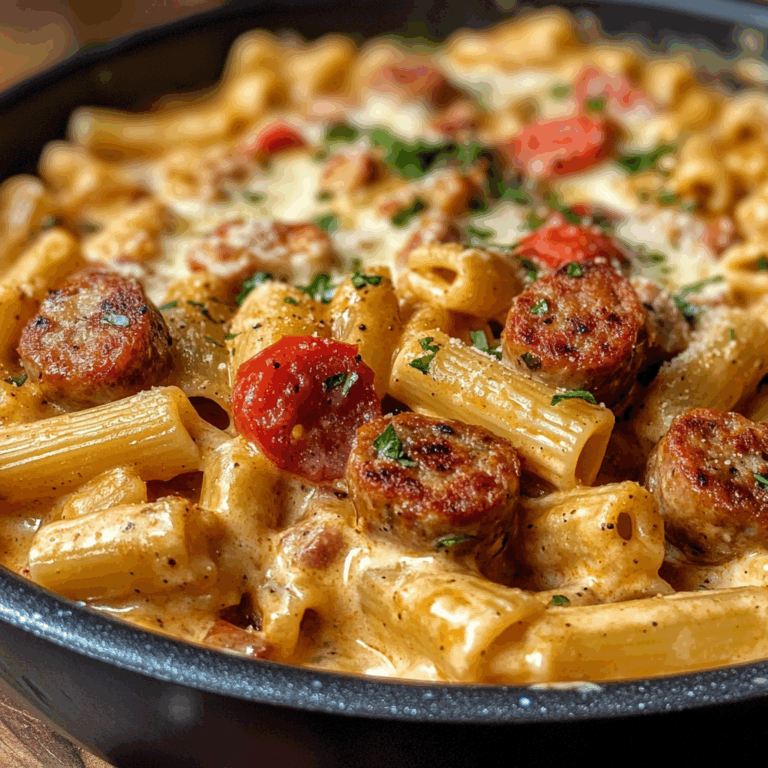 One Pot Creamy Cajun Sausage Pasta