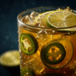 Spicy Pickle Mocktail with Jalapeño and Lime