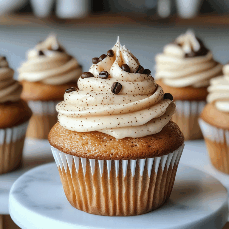 Vanilla Coffee Cupcakes with Creamy Frosting